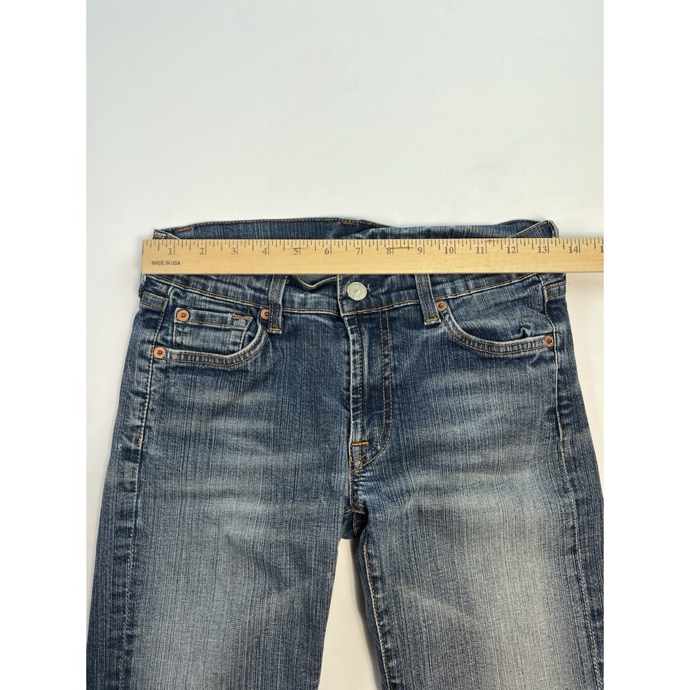 7 For All Mankind Bootcut Jeans Medium Wash Blue Denim Low Rise Womens Size 27 - Picture 2 of 9